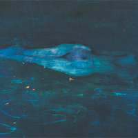 Enrico Colombotto Rosso "Ofelia",1996 olio su  tel