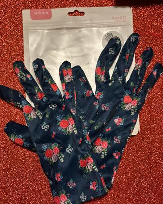 Guanti Chic EGAN Flowers - Blu Notte Floreale
