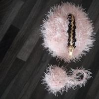 BORSELLINO E PORTACHIAVI PELOSI ROSA a solo