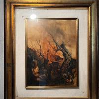 Dipinto Gattafu da collezione “bosco”