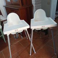 2 seggioloni Ikea nuovi usati per seconda casa