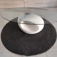 Tavolino  da salotto bianco moderno + tappeto 