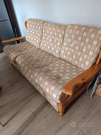 divano/letto con 2 poltrone