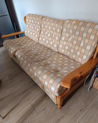 divano/letto con 2 poltrone