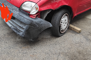 Fiat 600 incidentata