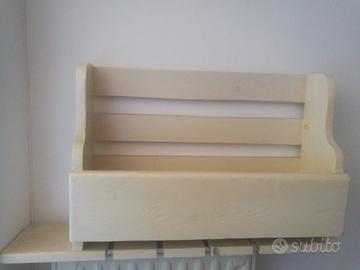 Porta bottiglie e calici in legno