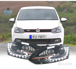 FARI VOLKSWAGEN POLO 6R 6C 09-17 LOOK GTI ROSSO