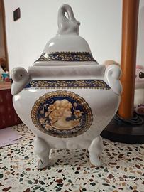 PORCELLANA VASO CON COPERCHIO 