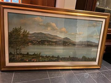 Lotto 2: quadro dipinto Giuseppe Vigano’ paesaggio