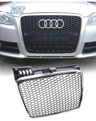 GRIGLIA AUDI A4 B7 04-07 LOOK RS CROMATO NERO