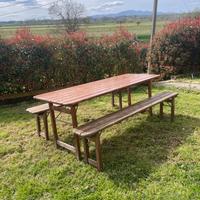 Tavolo + 2 Panche da giardino