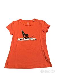T-shirt Adidas arancione con stampa taglia 40