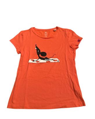 T-shirt Adidas arancione con stampa taglia 40