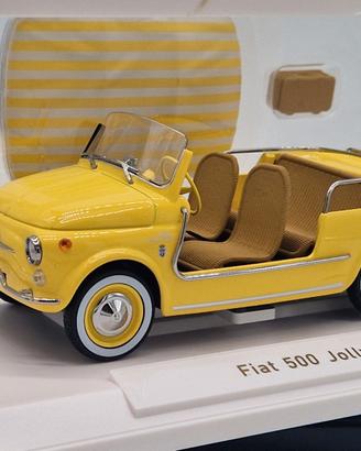 FIAT 500 Jolly Gialla - Norev - Scala 1/18