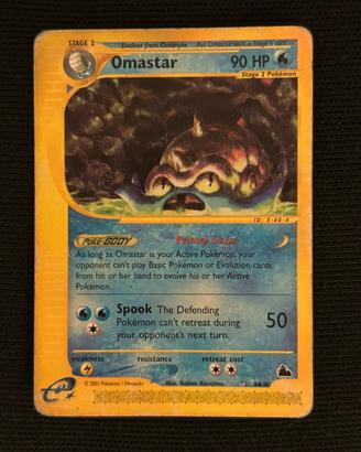 Carta pokemon Omastar 23/144 - set Skyridge (2003)