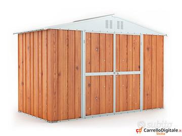 Box in lamiera zincata 327x155 cm fin legno