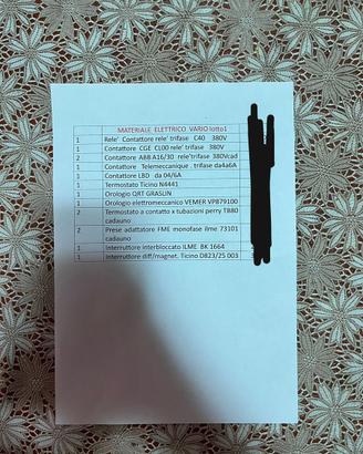 Lotto materiale elettrico