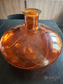 Vaso in vetro ambra arancione