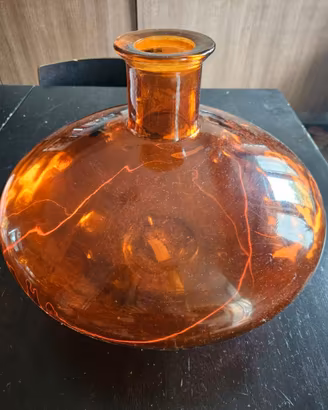 Vaso in vetro ambra arancione