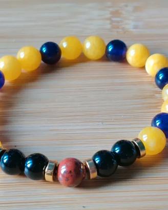 Bracciale Quarzo Giallo Ametista Black Mamba