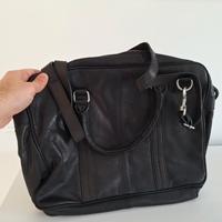 tracolla h&m vera pelle borsa cartella 