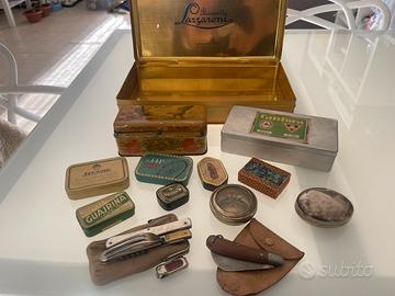 Scatole antiche in latta