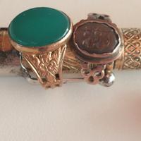 Due anelli penna e fermacravatta 