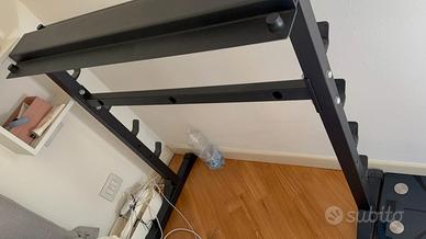 Supporto rastrelliera porta manubri pesi palestra