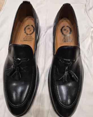 Mocassini uomo MARIO ALBORINO 42 neri pelle nappin
