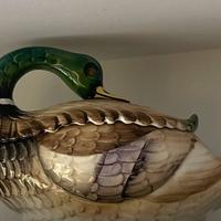 Zuppiera anatra in ceramica tipica siciliana