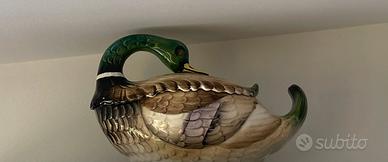 Zuppiera anatra in ceramica tipica siciliana