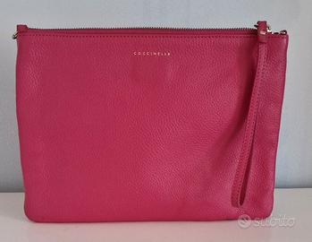 Pochette Coccinelle in Vera Pelle Martellata - Fuc