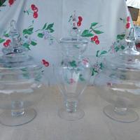 3 vasi vetro soffper "terrarium"o "portacaramelle"