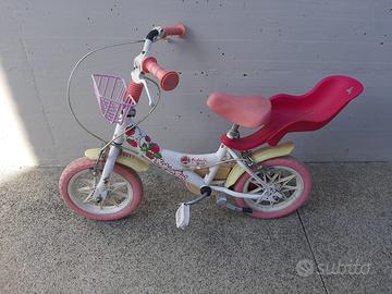 BICI BIMBA 12 POLLICI COLORE BIANCO/ROSA