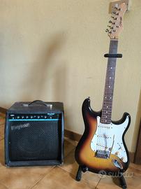 Chitarra elettrica Stagg più amplificatore Roytek 
