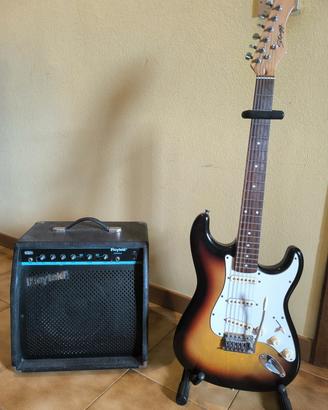 Chitarra elettrica Stagg più amplificatore Roytek 