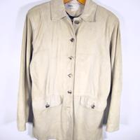 Giacca vera pelle da donna tg 42 colore beige/pann