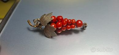 spilla corallo antica