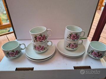 Porcellane + set smaltato bianco Due Leoni