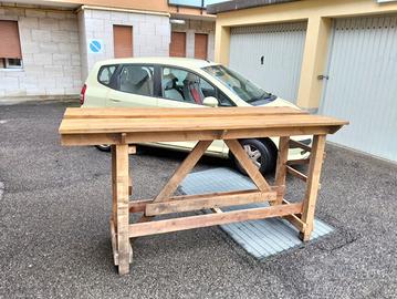 2 Tavoli alti in legno massello Costa Group