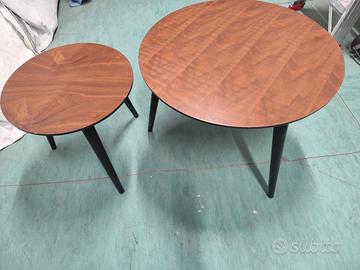 tavolini salotto legno noce