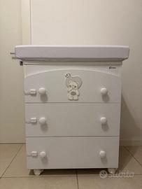 Cassettiera fasciatoio vasca bagnetto Giordani