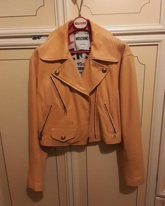 Giubbino Moschino donna modellobikers pelle 