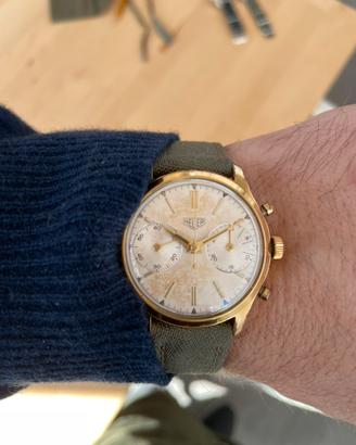 Heuer "big eyes" vintage chronograph