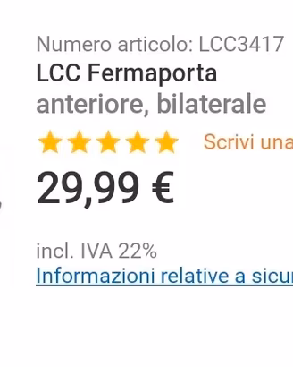 Fermaporte + filtro abitacolo Alfa Romeo 