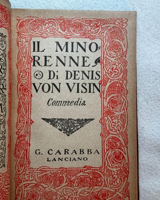 Il minorenne, Von Visin, traduz. Verdinois, 1925