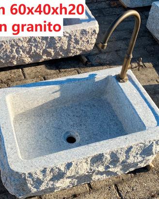 Lavello lavandino in pietra granito 60 cm