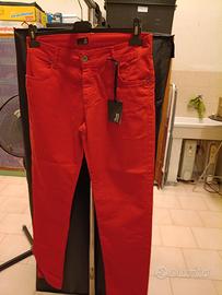 Pantalone rosso skinny