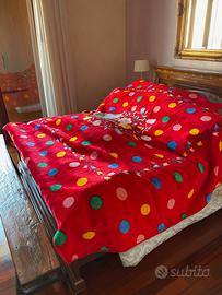 Coperta plaid rossa matrimoniale