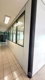 Pareti divisorie ufficio modulari vetro-alluminio